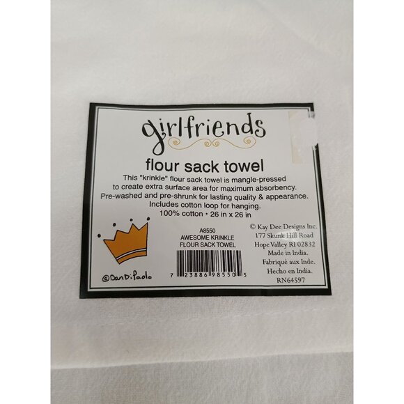 Girlfriends Flour Sack Towel With "I May Not Be Perfect" Quote & Gold Star - Picture 4 of 4